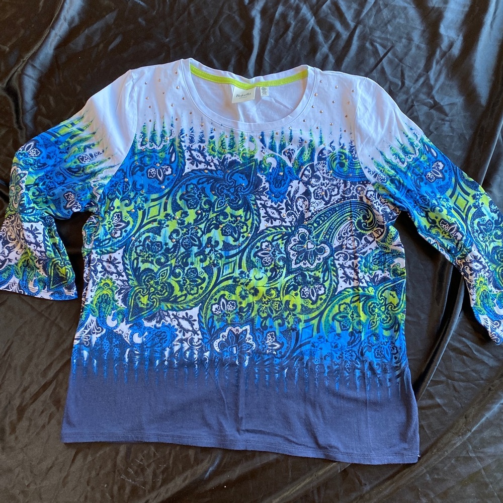Rafaella XL shirt w 3/4 sleeve